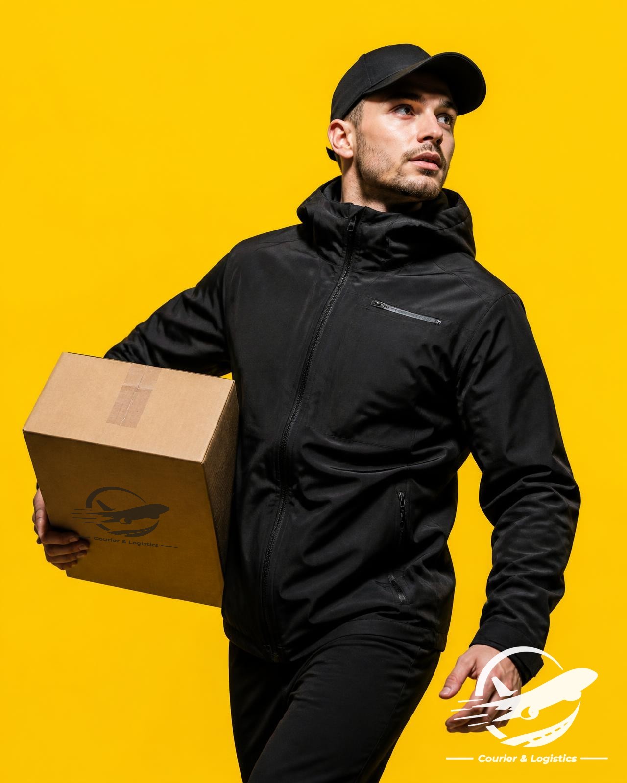 181Post courier carrying a parcel